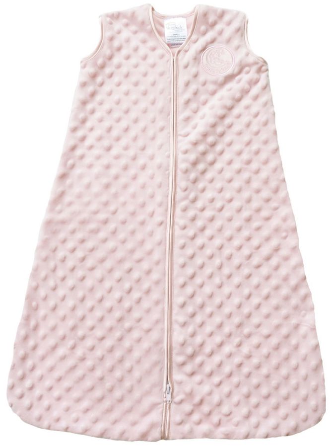 HALO SleepSack Wearable Blanket, Velboa, Pink Plush Dots, Medium