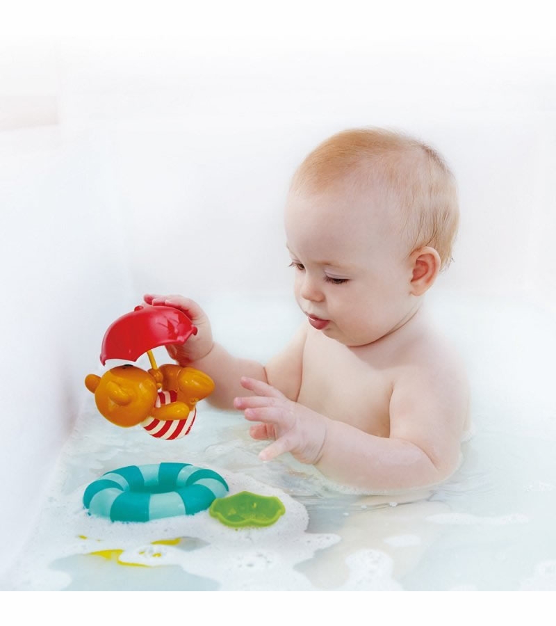 Hape Teddy's Umbrella Stackers Bath Toy