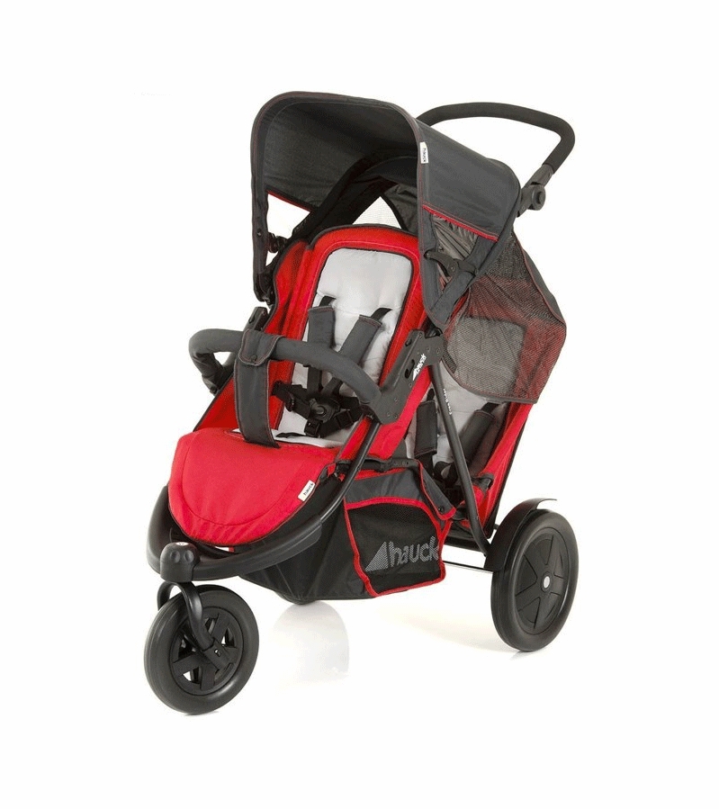 Hauck FreeRider Stroller with Second Seat & Car Seat Adapter in Red