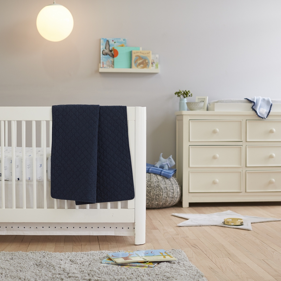 Hello Spud Organic Cotton Fitted Crib Sheet Boy Scottie Dogs