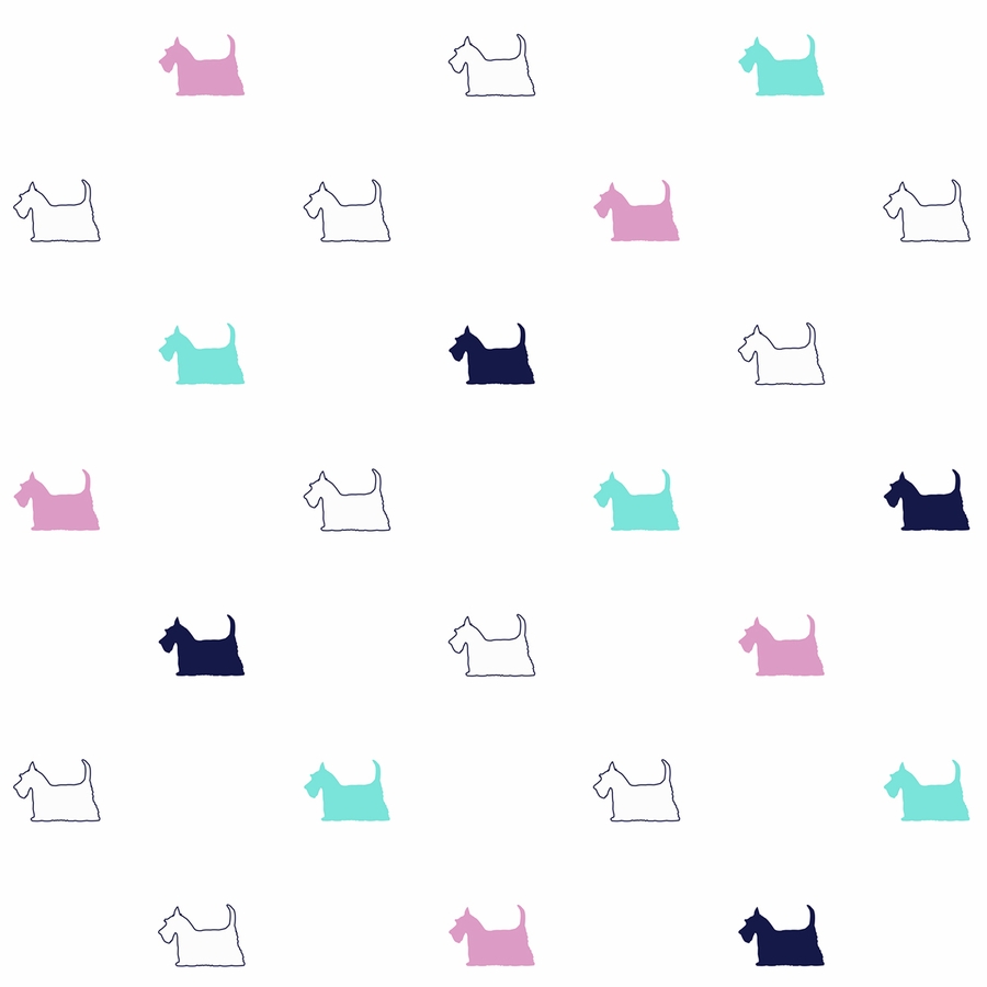 Hello Spud Organic Cotton Fitted Crib Sheet Girl Scottie Dogs