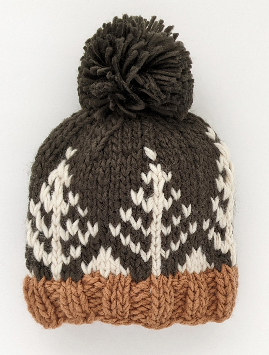 Huggalugs Forest Knit Beanie Hat - Loden, Large (2-6 years)
