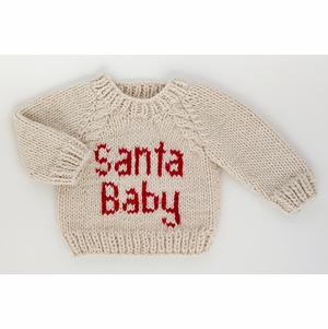 Huggalugs Santa Baby Crew Neck Sweater - 0-6 months