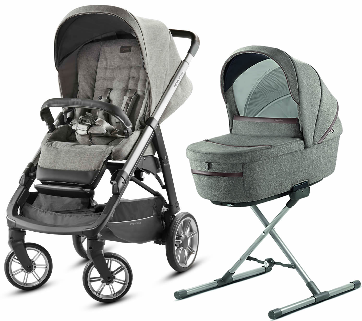 Inglesina Aptica Stroller + & Stand Mineral Gray