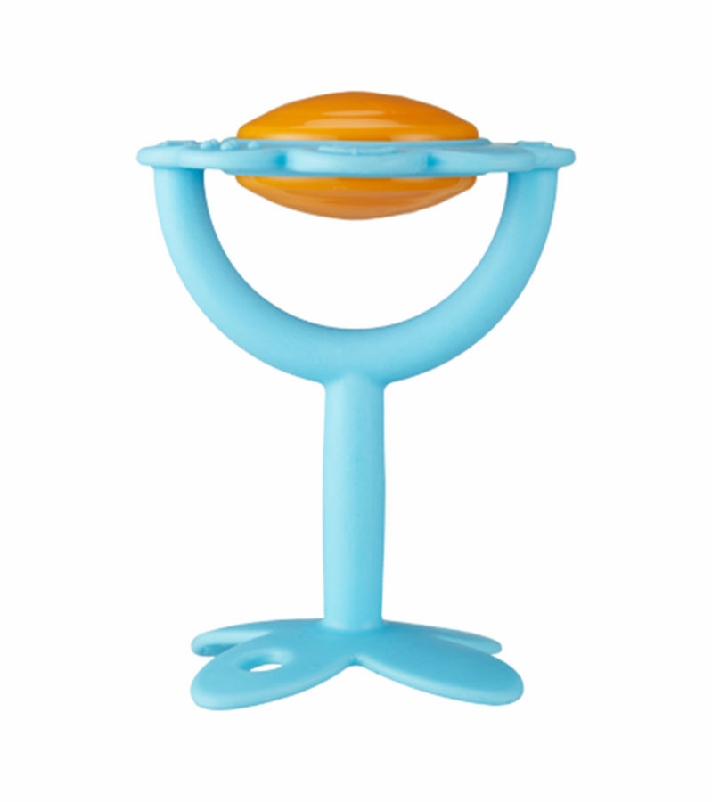 Innobaby Teethin' Smart EZ Grip Teether Rattle, Flower Blue