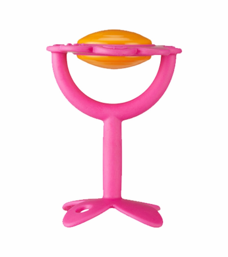 Innobaby Teethin' Smart EZ Grip Teether Rattle, Flower Pink