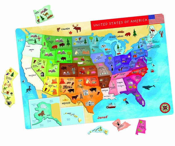 Janod Magnetic USA Map