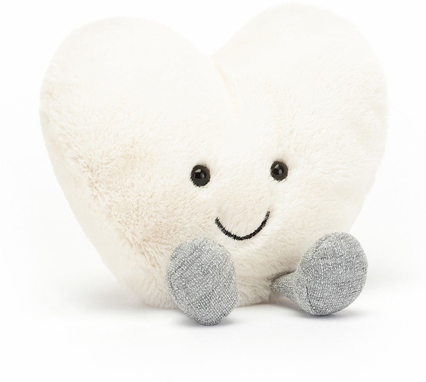 Jellycat Amuseable Cream Heart Small, 5"