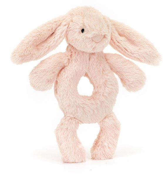 Jellycat Bashful Blush Bunny Ring Rattle, 7"