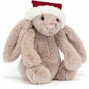 Jellycat Bashful Christmas Bunny, 9"