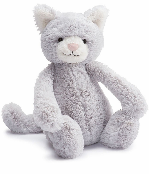 Jellycat Bashful Kitty Grey, 12"