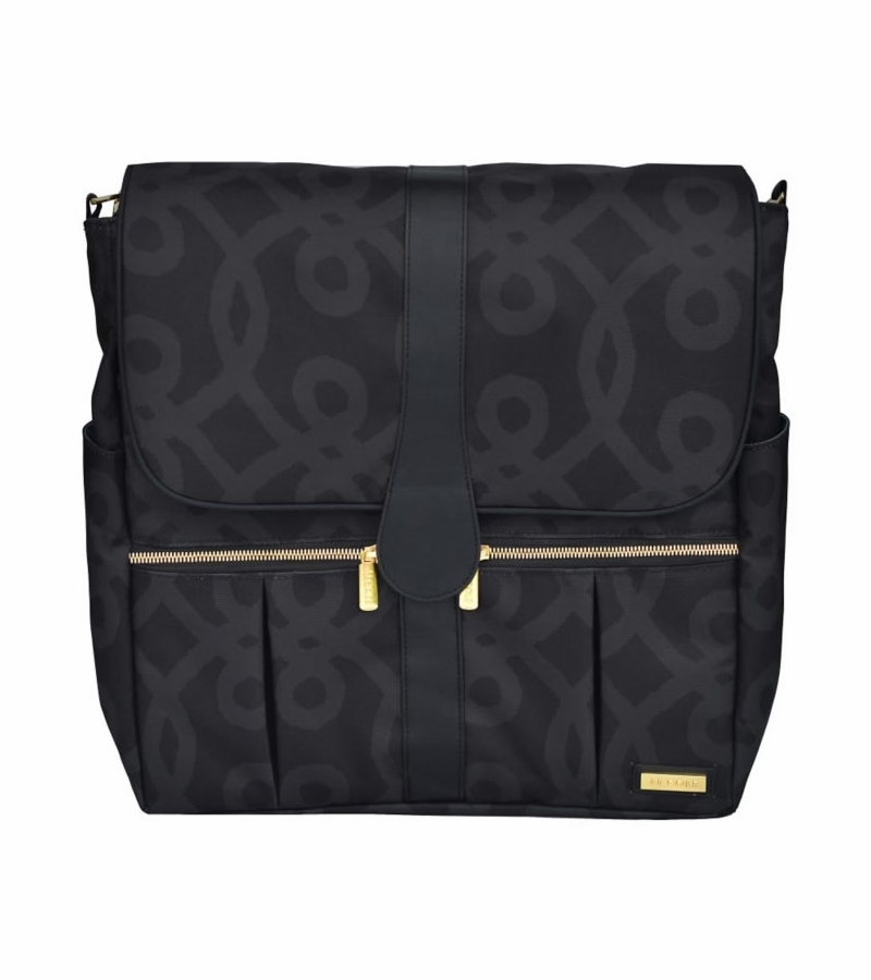 JJ Cole Backpack Diaper Bag Black & Gold