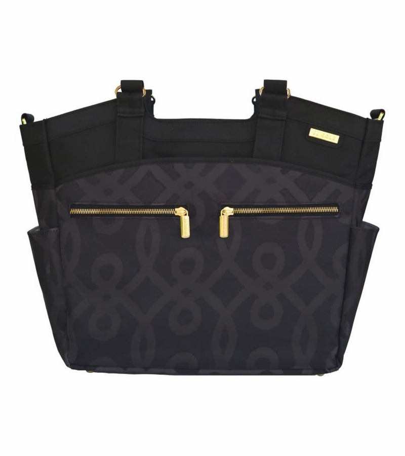 JJ Cole Camber Diaper Bag Black & Gold
