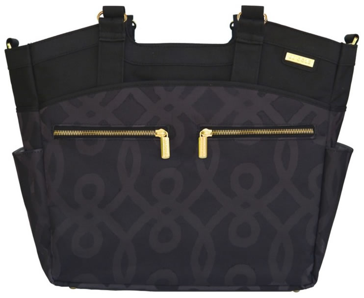 JJ Cole Camber Diaper Bag Black & Gold