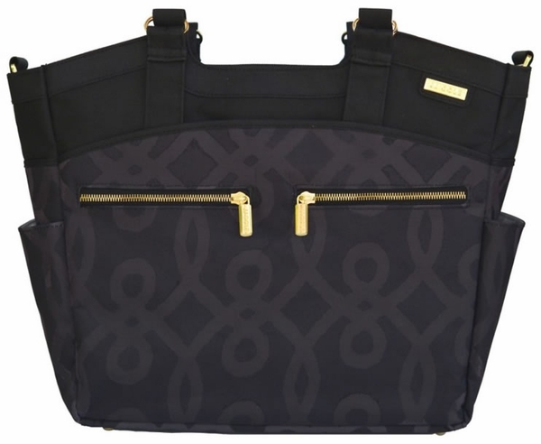 JJ Cole Camber Diaper Bag - Black & Gold