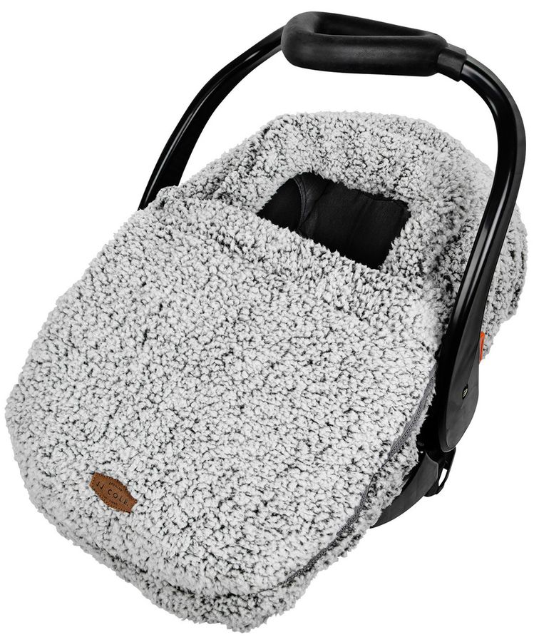 JJ Cole Cuddly Car Seat Cover Gray