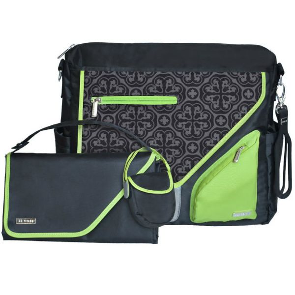 JJ Cole Metra Diaper Bag Midnight Clover