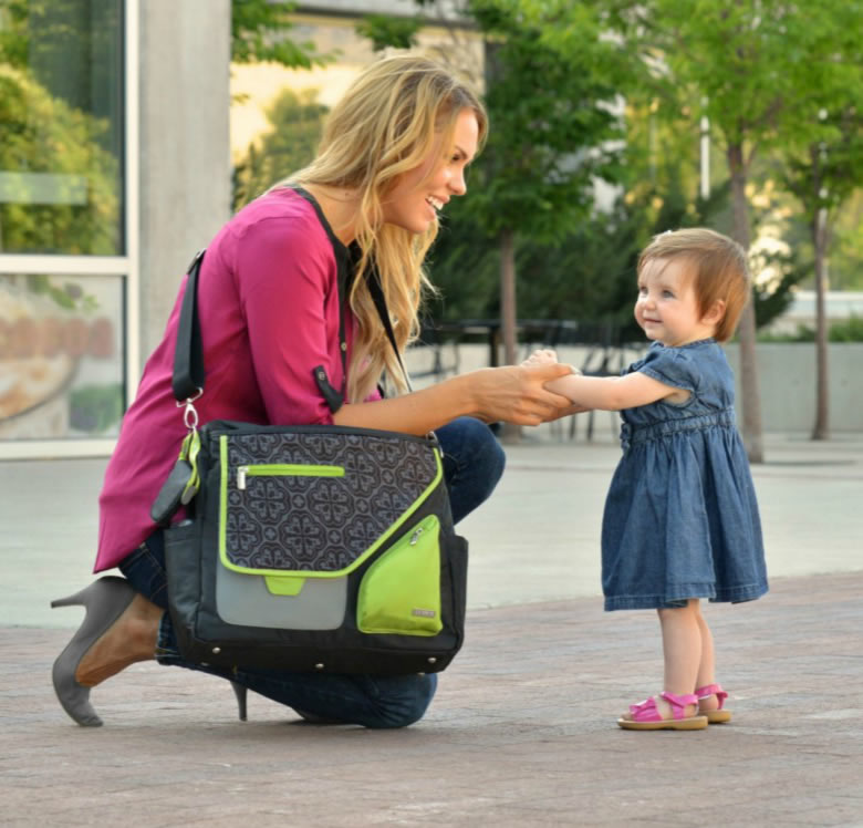 JJ Cole Metra Diaper Bag Midnight Clover