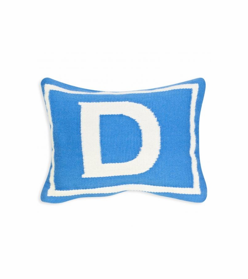 Jonathan Adler Junior Letter D Pillow in Blue