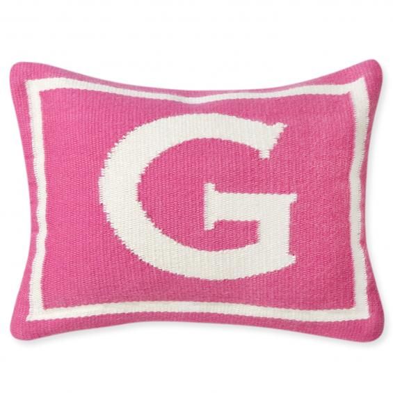 Jonathan Adler Junior Letter G Pillow in Pink