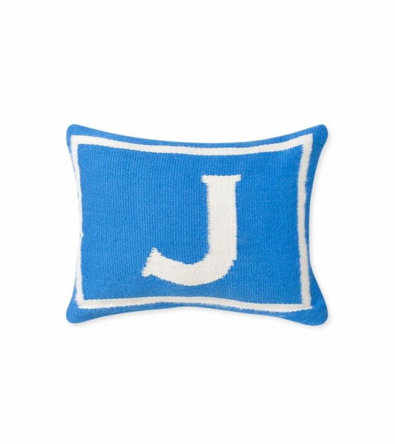 Jonathan Adler Junior Letter J Pillow in Blue