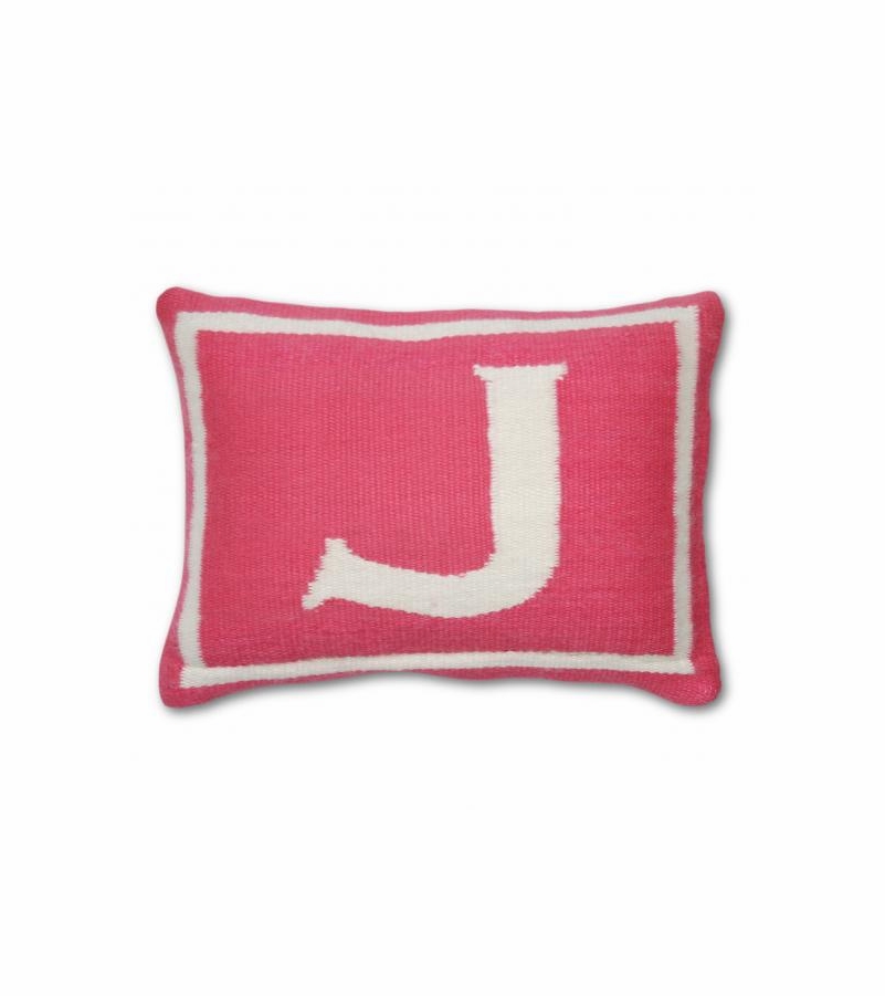 Jonathan Adler Junior Letter J Pillow in Pink