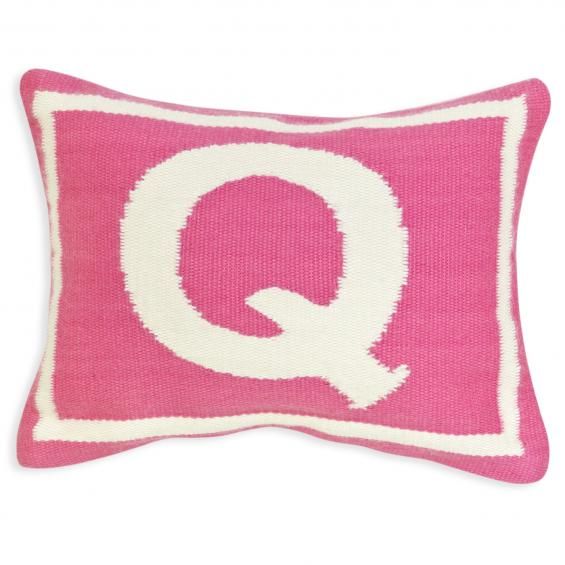 Jonathan Adler Junior Letter Q Pillow in Pink