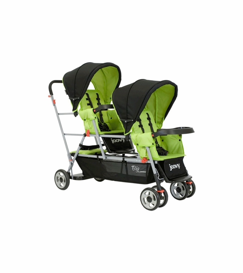 Joovy Big Caboose StandOn Triple Stroller in Appletree