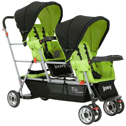 Joovy Big Caboose StandOn Triple Stroller in Appletree
