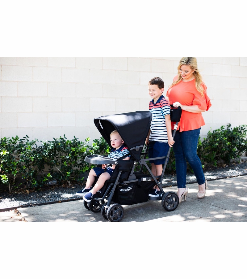 Joovy Caboose Too Ultralight Sit And Stand Tandem Double Stroller Graphite / Black