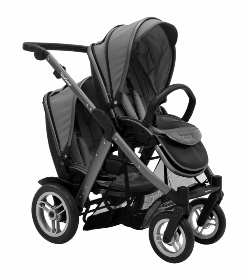 Joovy TooQool Double Stroller in Charcoal
