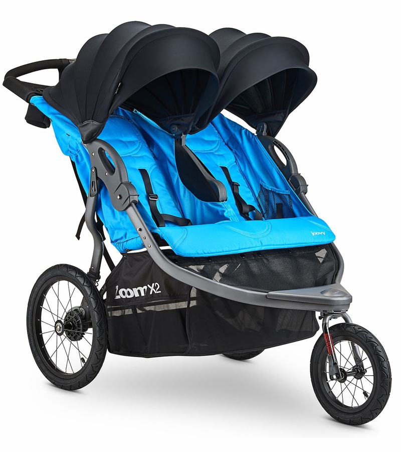 Joovy Zoom X2 Lightweight Jogging Side by Side Double Stroller Glacier