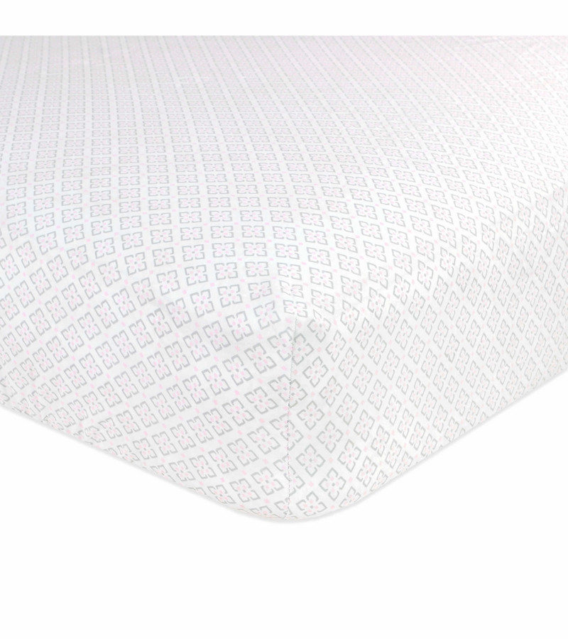 Just Born Crib Sheet Bridgeport Pink