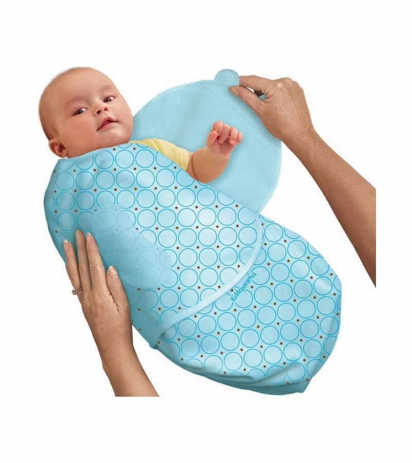 Kiddopotamus Cotton Knit SwaddleMe Cocoa Dot (Small)