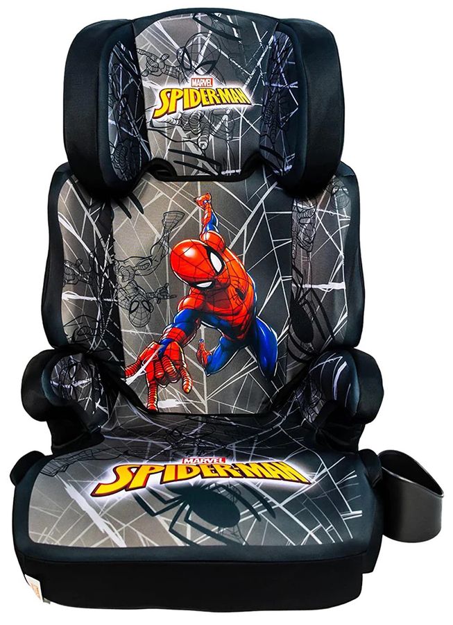 KidsEmbrace High Back Booster Car Seat SpiderMan Grey 