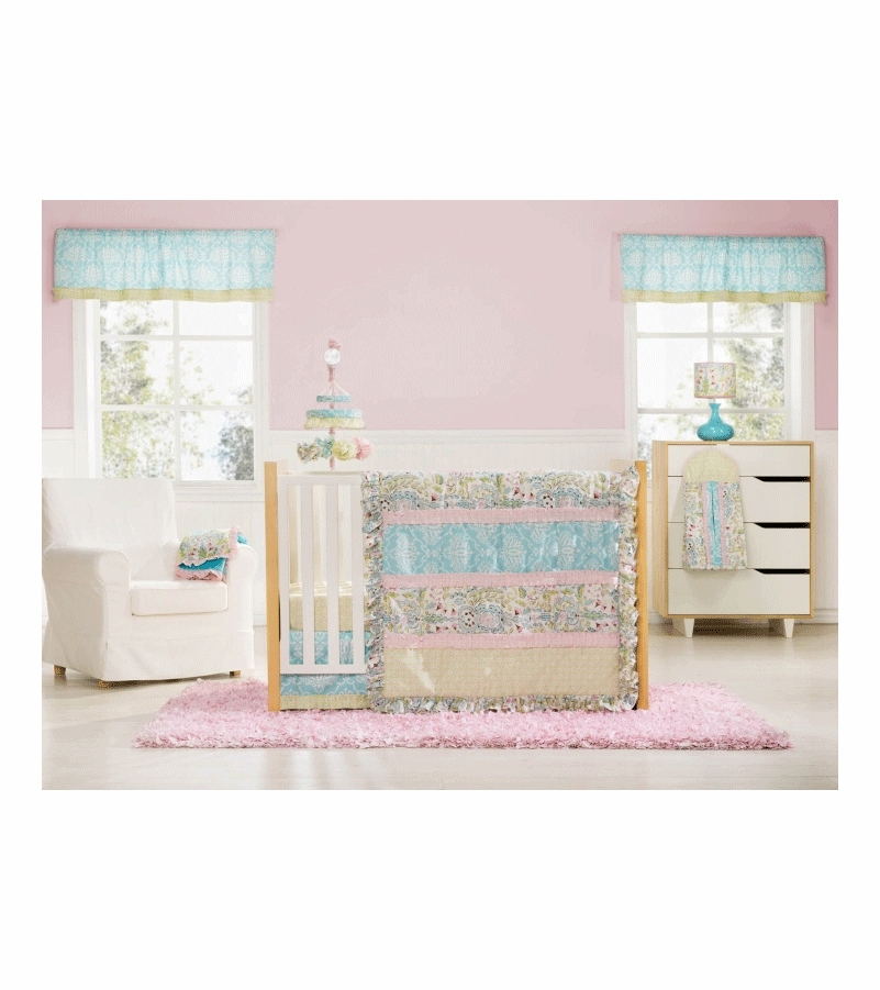Kidsline Dena Sophia 4 Piece Crib Bedding Set