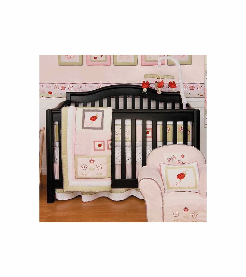 KidsLine Lady Bug 6 Piece Crib Bedding Set