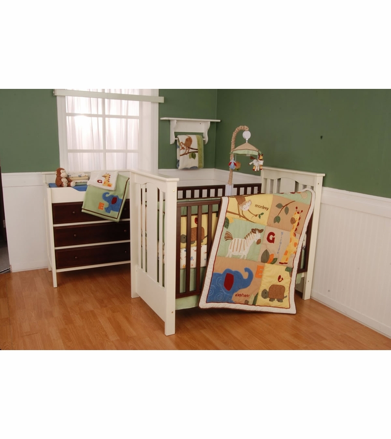 KidsLine Safari 4 Piece Crib Bedding Set