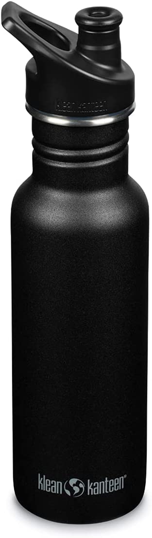 Klean Kanteen Classic Stainless Steel Bottle, - Black
