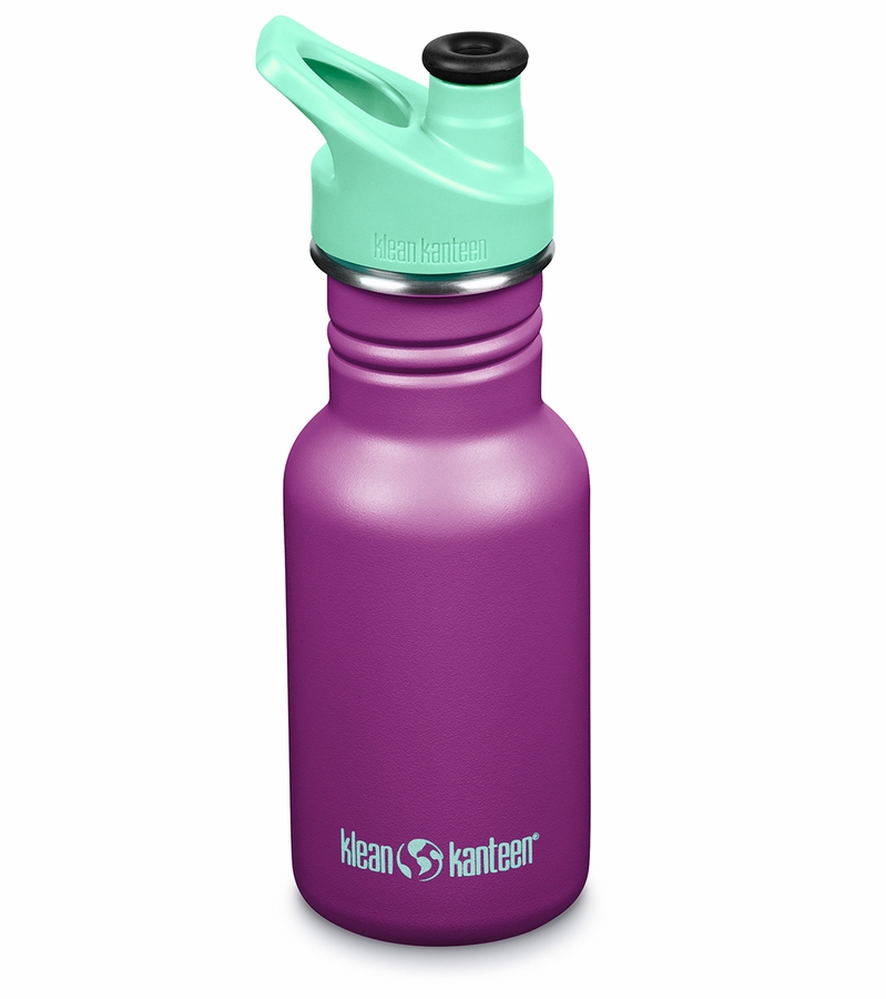 Klean Kanteen Kid Classic Sport Bottle, 12 oz Sparkling Grape