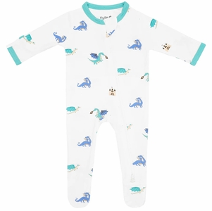 Kyte Baby Zippered Footie - Dragon (3-6M)