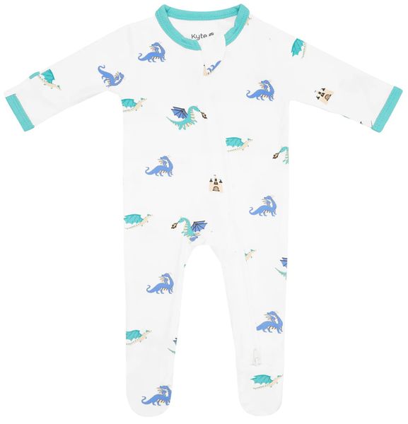 Kyte Baby Zippered Footie - Dragon (Newborn)