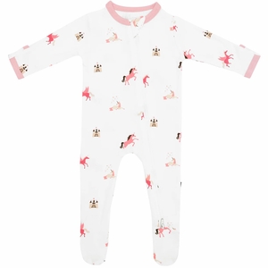 Kyte Baby Zippered Footie - Unicorn (3-6M)