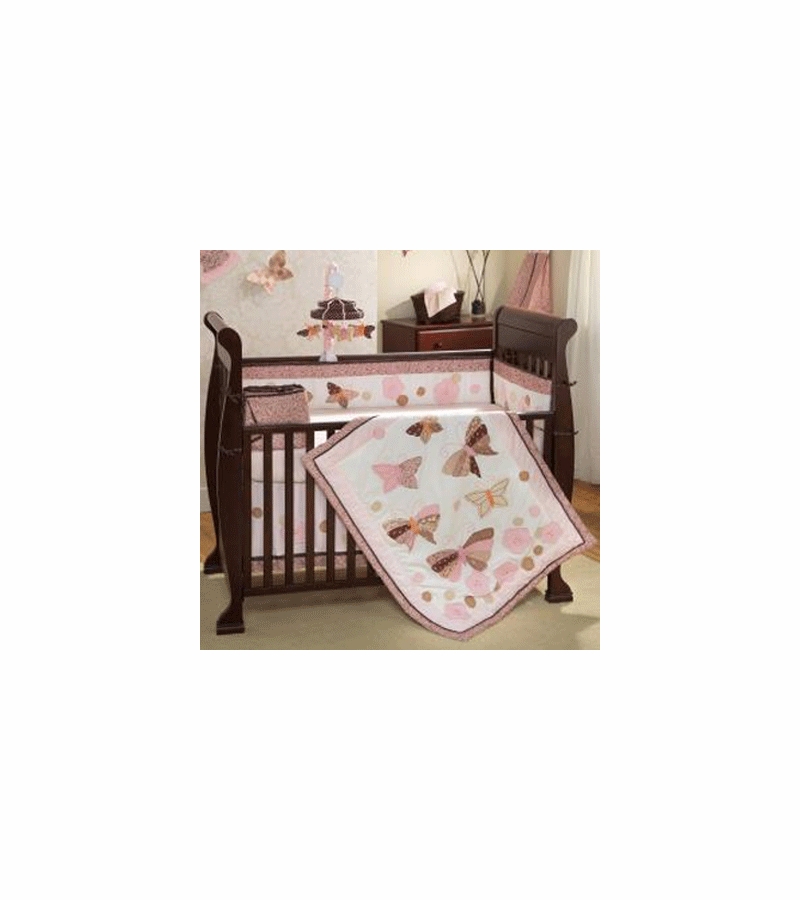 Lambs & Ivy Butterfly Dreams 6 Piece Crib Bedding Set
