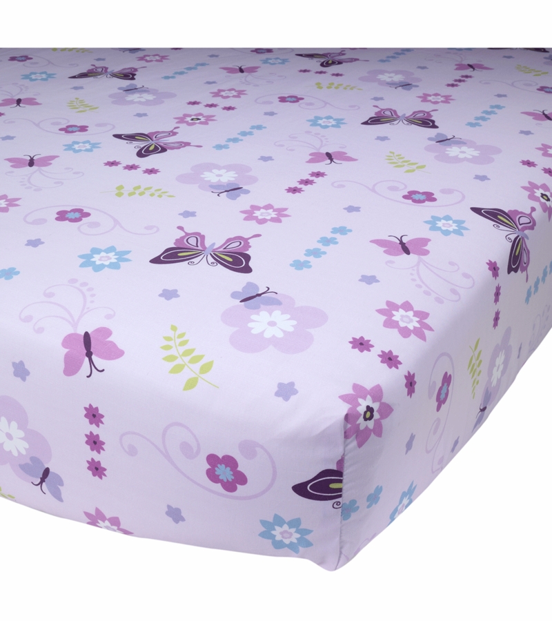 Lambs & Ivy Butterfly Lane Crib Sheet