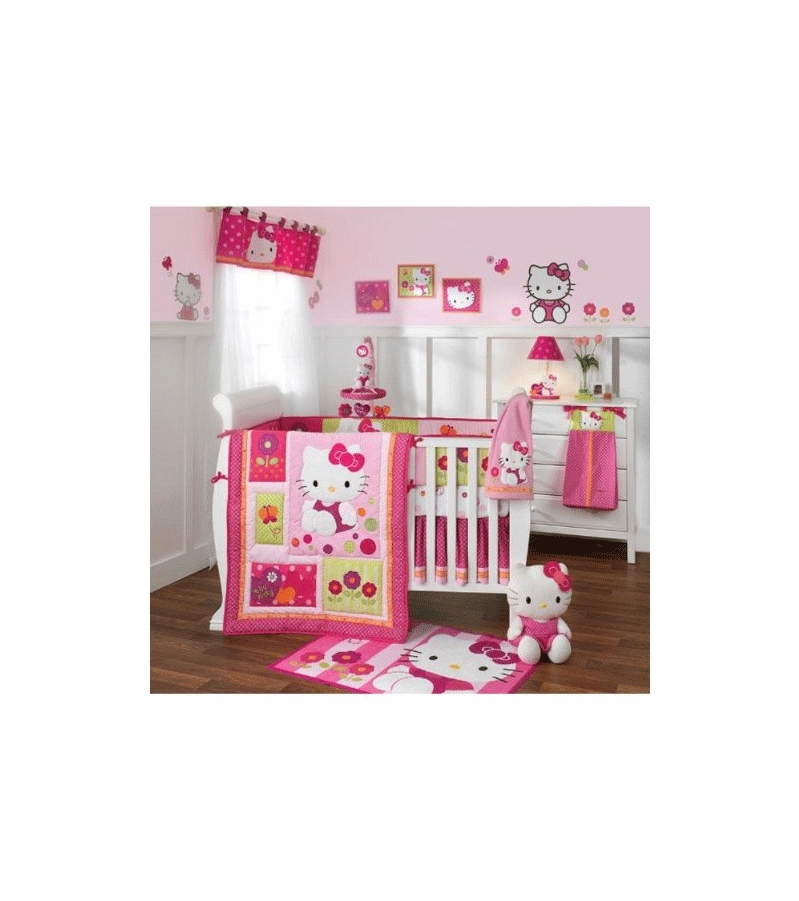 Lambs & Ivy Hello Kitty Garden 5 Piece Crib Bedding Set