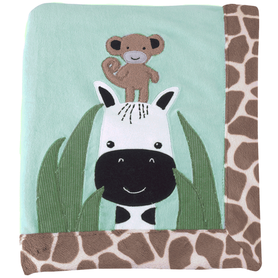 Lambs & Ivy Peek A Boo Jungle Blanket