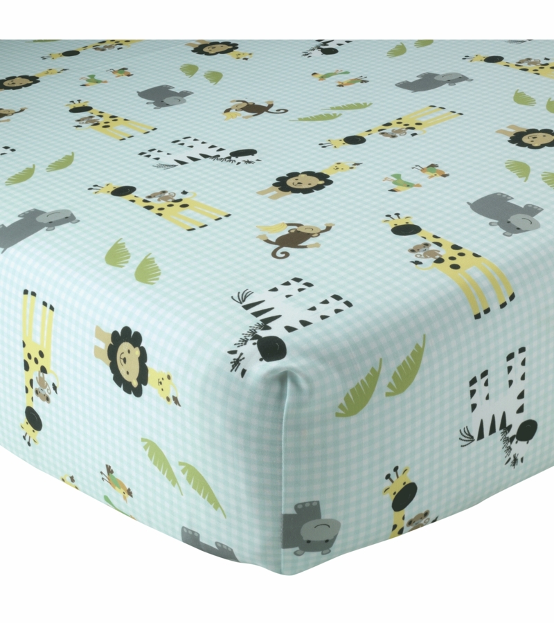 Lambs & Ivy Peek A Boo Jungle Crib Sheet