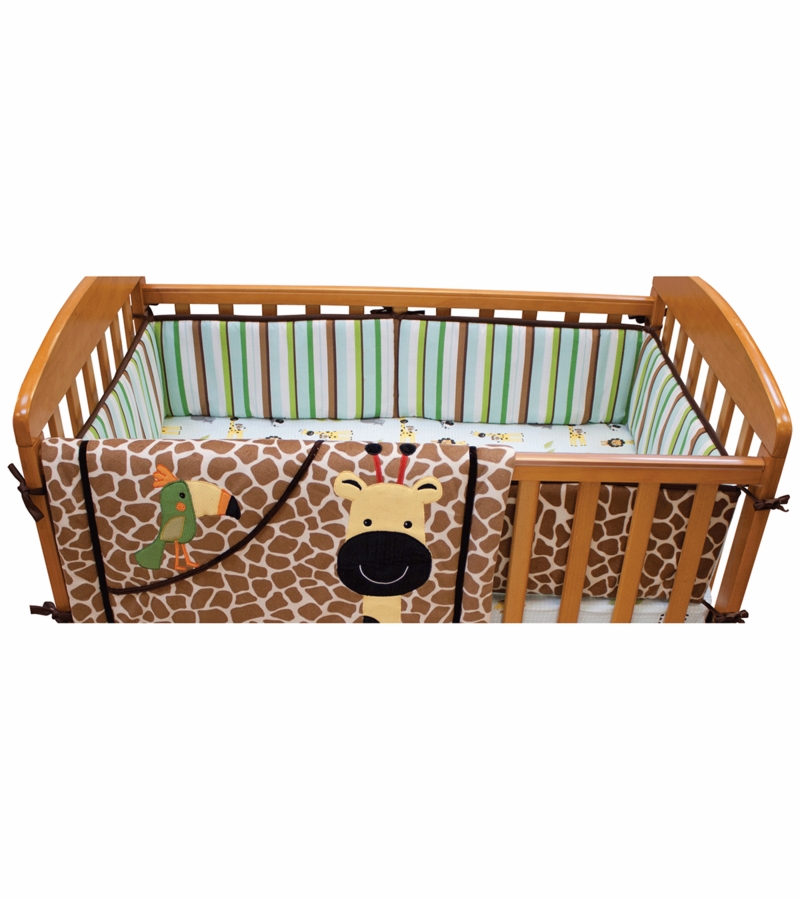 Lambs & Ivy Peek A Boo Jungle Mini Crib Bumper