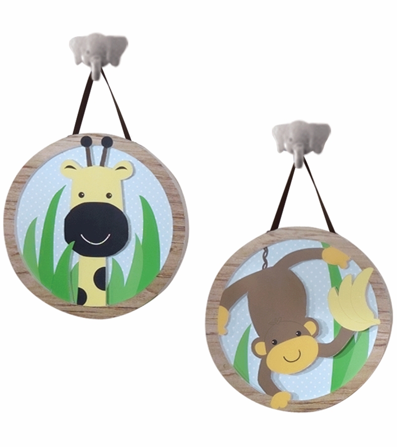 Lambs & Ivy Peek A Boo Jungle Wall Décor Set of 2
